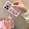 Koreanisches Graffiti-Katzenmädchen Handyhülle für iPhone 17 Pro Max mit Kette