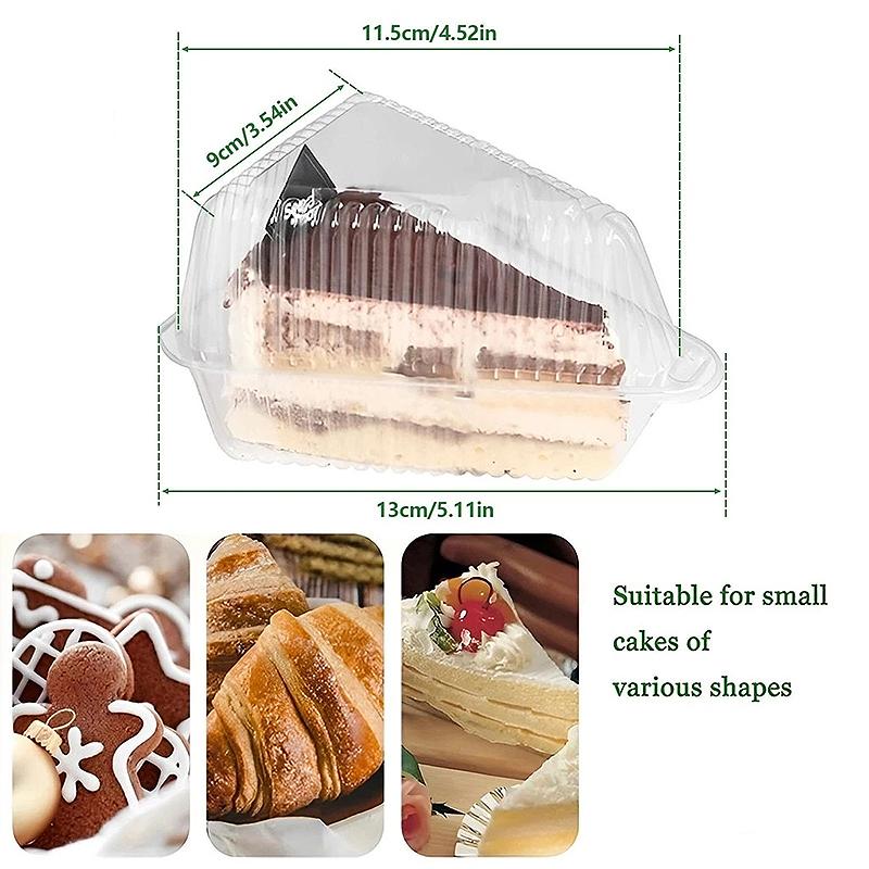 50/100/150 Stück Scheibenkuchenbehälter Dreieckige Kuchenbox Klappbox Für 8-Zoll 6-Zoll Scheiben Dessert Sandwich To-Go-Box