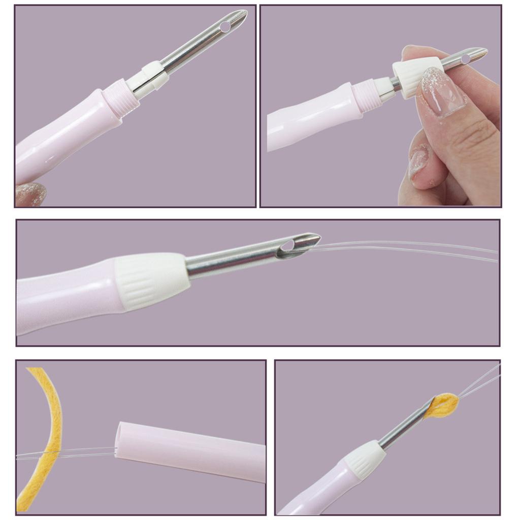 Beginner Punch Needle Embroidery Kits Adjustable Embroidery Hoop Punch Needle Cloth for Embroidery Cross Stitching