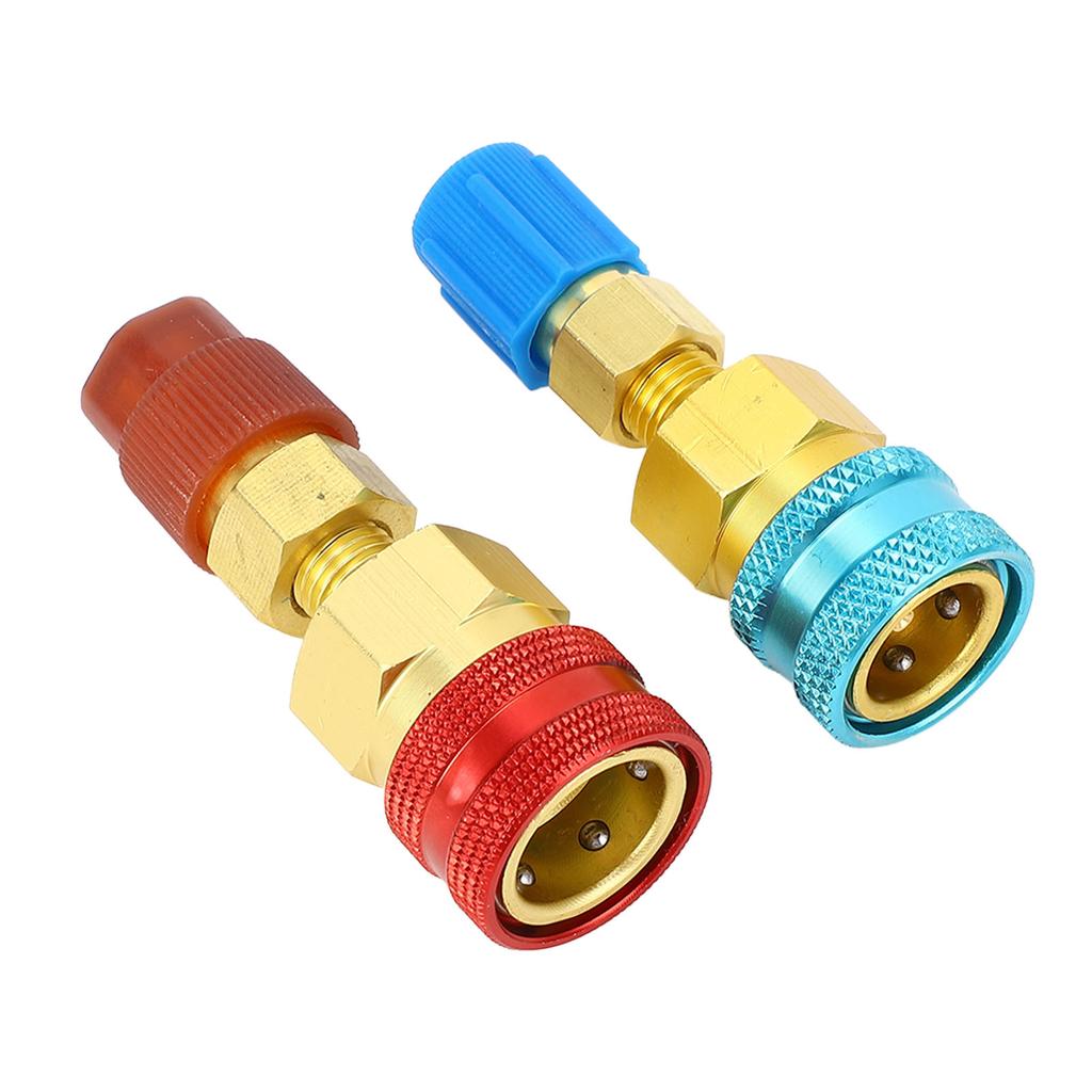 R1234yf Quick Couplers Kit Brass R1234YF to R134A Quick Coupler Adapter for Car Conditioner AC Charging