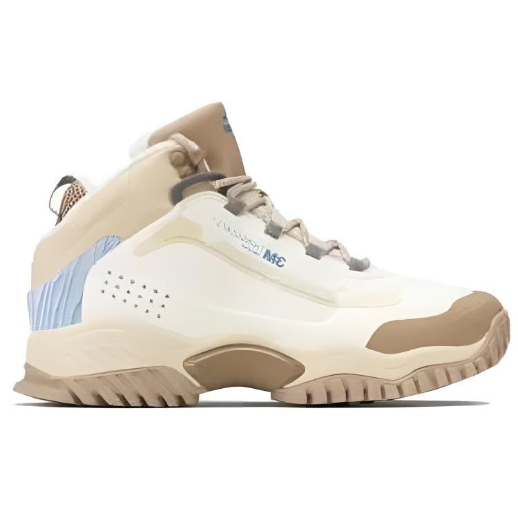 Li Ning Bahu Lite Round Toe Shock Absorbing Wear Resistant Low Top Casual Shoes Men sneakers Vanilla-White AGLS103-1