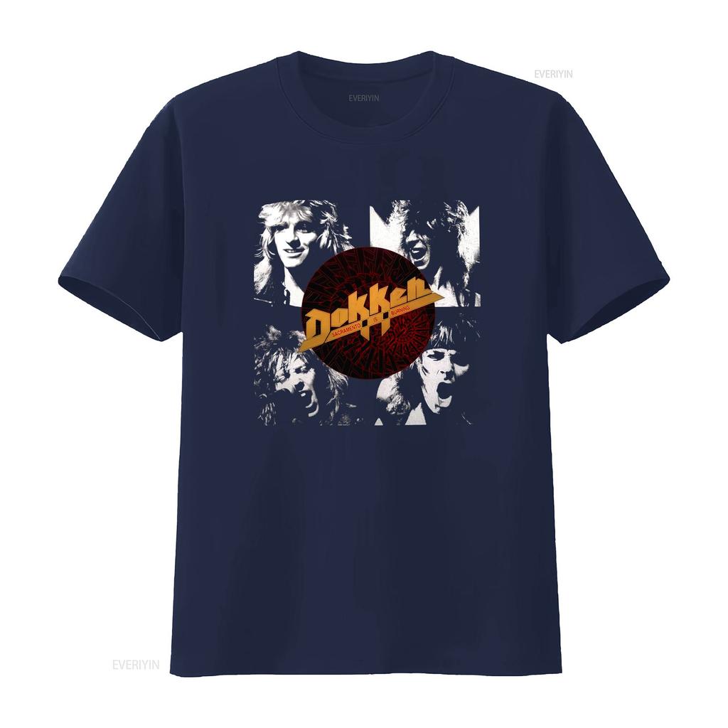 Dokken Band Members Portrait Rock Music T Shirt Don George Lynch Mick Brown Jeff Pilson Design vintage Washed