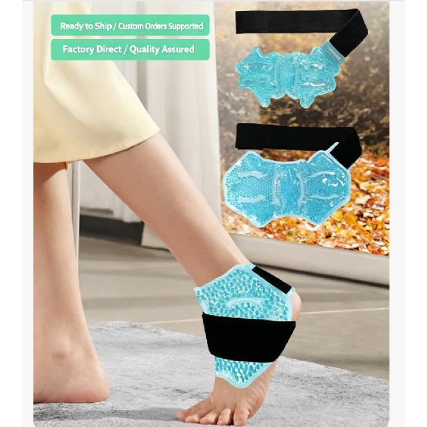 Ankle/Sports Foot Ice Pack - Hot Cold Gel Pack with Adjustable Stand for Myofascial Feet - Microwaveable Freezable Reusab Mass Air Flow 3