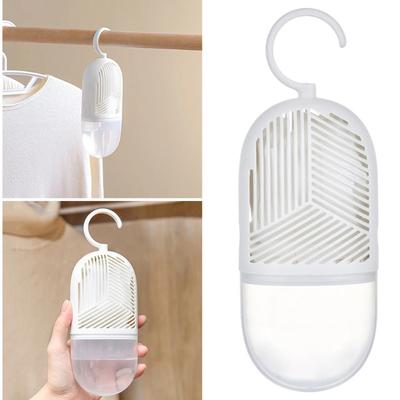 Clothes Dehumidification Box Anti-Mold Hanging Dehumidifier Packs with Water Collector&Hook Detachable