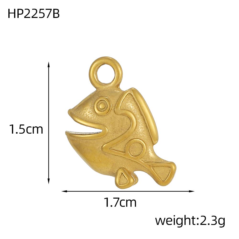 CARLIDANA Fashion Gold Plated Stainless Steel Fish Charms Pendants for Necklace Bracelet Earrings DIY Accessories Women