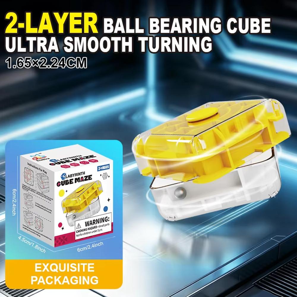 Novelty Fun 3D Maze Ball Interactive Puzzle Roller Cube STEM Learning Toy for Kids Teens Stress Cognitive Skill Game