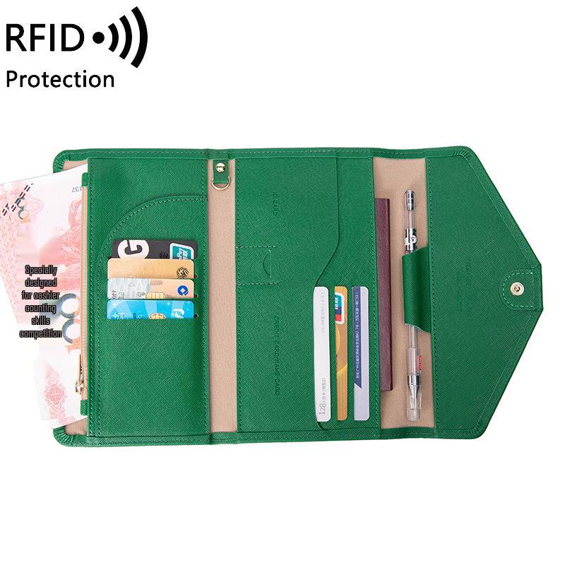 Tao Yin 2024 RFID Anti-Theft Passport and Card Holder: Simple, Solid Color, Multi-Functional for Travel