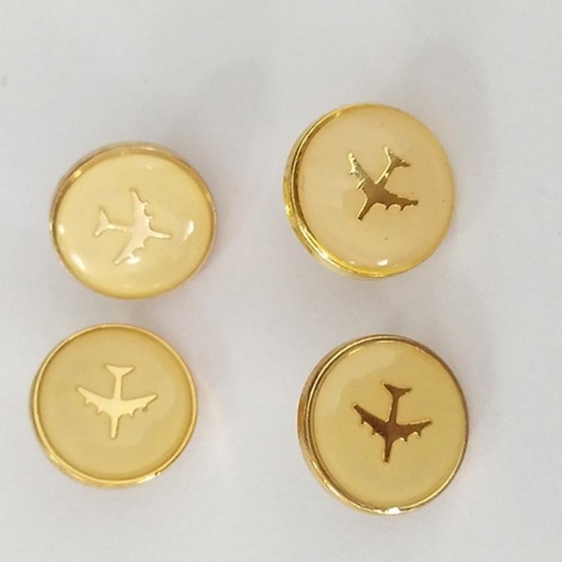 Mixed Sewing Buttons Easy Install Uniform Buttons Durability Uniform Suitable for Airline and Airport Academy Students