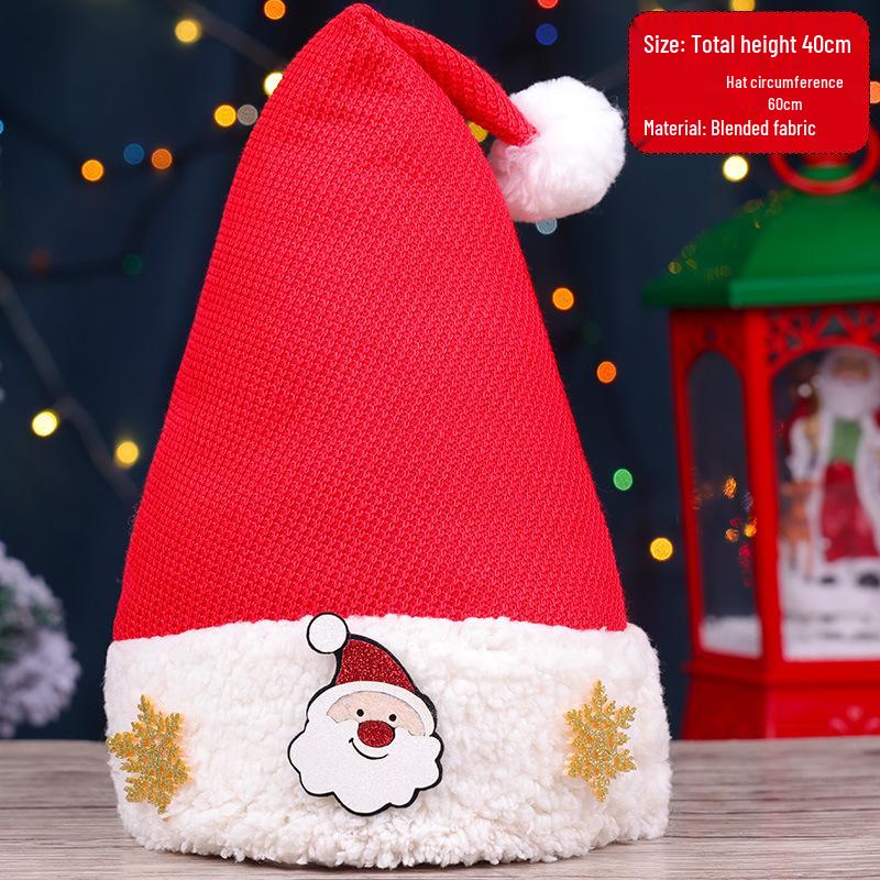 Christmas Knitted Plush Hat for Children & Adults - Festive Party Costume Headwear