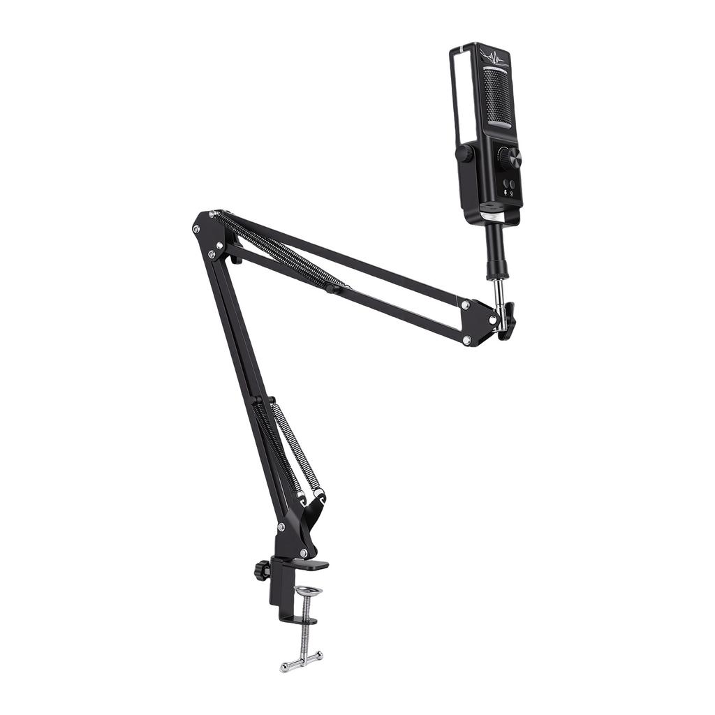 Podcast-Mikrofon-Kit USB-Kondensatormikrofon Mit Mikrofonarmständer RGB-Beleuchtung Geräuschunterdrückung Stummschaltung mit einer Taste Typ-C-Stecker
