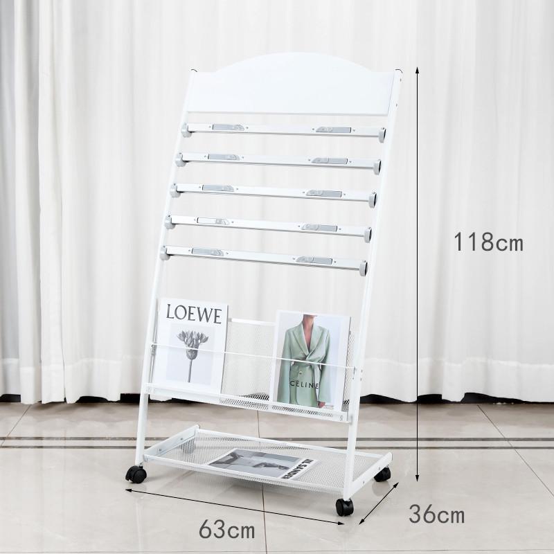 Newspaper & Magazine Display Stand with Brochure Holder for Office Organization and Storage