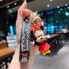Anime Mickey Keychain Cartoon Stitch Cute Minnie Keyring Student Bag Hanging All-match Car Key Chain Christmas Gifts