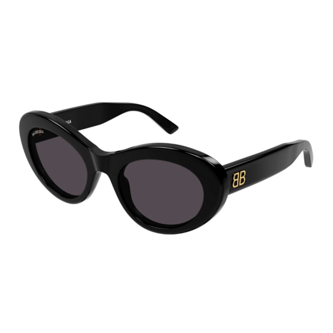 Balenciaga Side Logo Irregular Shape Sunglasses Men sunglasses Black BB0294SK001 Basic Packaging-Eyeglass Case,55,Black