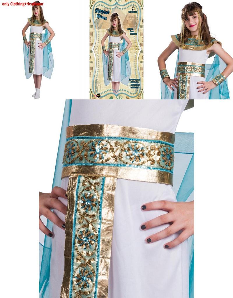 Purim Egyptisk Drottning Cosplay Kostym För Flickor Halloween Rollspel Med Polyestertyg För Temafester