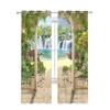 Landscape Garden Scenery Tulle Sheer Curtains for Living Room Decoration Window Curtain for Bedroom Kitchen Voile Organza Drapes