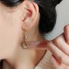 High-End Design Hollow Fan-Shaped Diamond-Encrusted Earrings Simple And Versatile Design Gold Stud Earrings Accessories Women