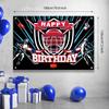 Ice Hockey Happy Birthday Backdrop Banner Ice Hockey Rink Game Sports Theme Background Decor for Player Adult Kids Boys Girls Birthday Party Favors