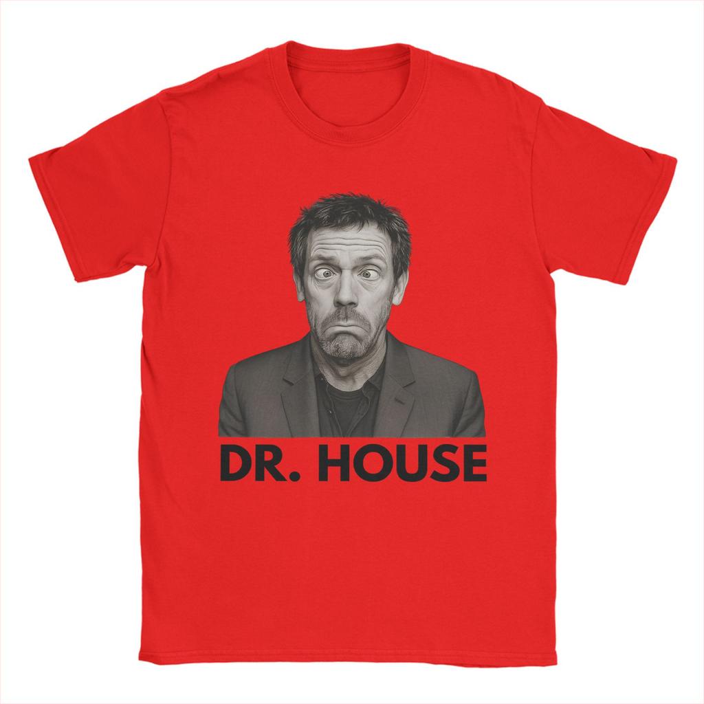 Dr. Gregory House Md Obličej Pánské Tričko Estetická Bavlněná Trička Letní O-výstřih Hipsterské Tričko Levné Oversized Topy