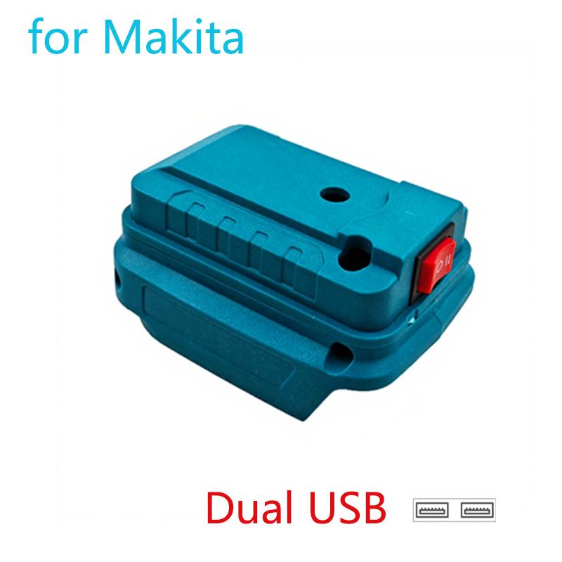 Battery Adapter For Makita/Dewalt/Milwaukee 18V Li-ion Battery Holder With USB+type-c Output Ports Power Bank Phone Charger