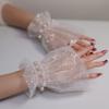 Detachable Fake Wrist Cuff Pearl Tulle False Sleeve Cuffs  Manicure Photography