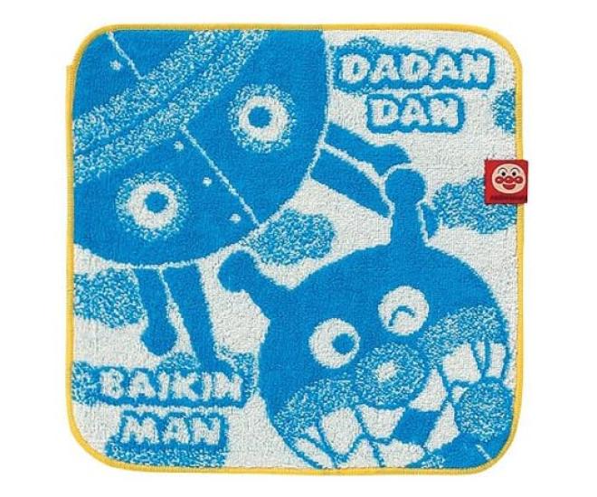 Anpanman Mini Baikinman 25 x 25 1 piece Towel, Blue, Approx. cm, AP24051B, синий