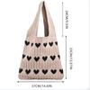 Shoulder Bag Women's Knit Tote Aesthetic Pouch Underarm Female Purse Handbag Crocheted Bags