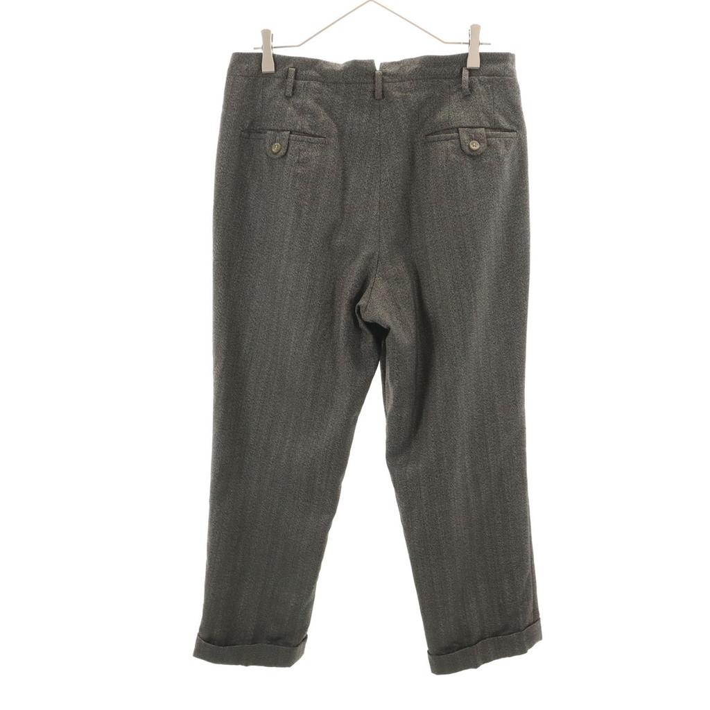 Vintage Striped Pattern Slacks Pants Gray Men's Used