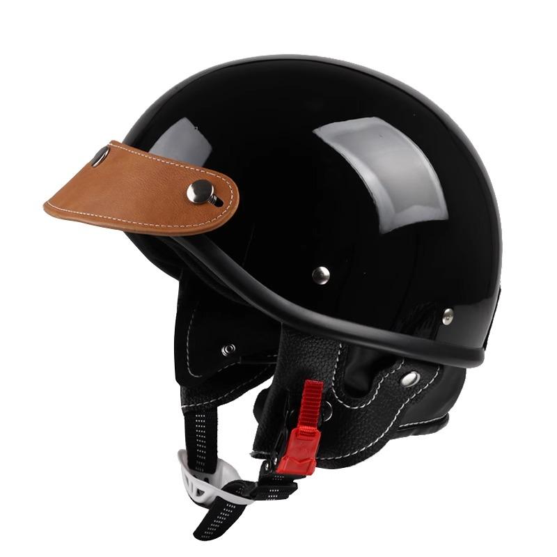 

Мотоциклетный полушлем летний головной убор для велосипеда сертифицированный 3C Китай ярко-черный популярный интернет-шлем для мужчин и женщин M