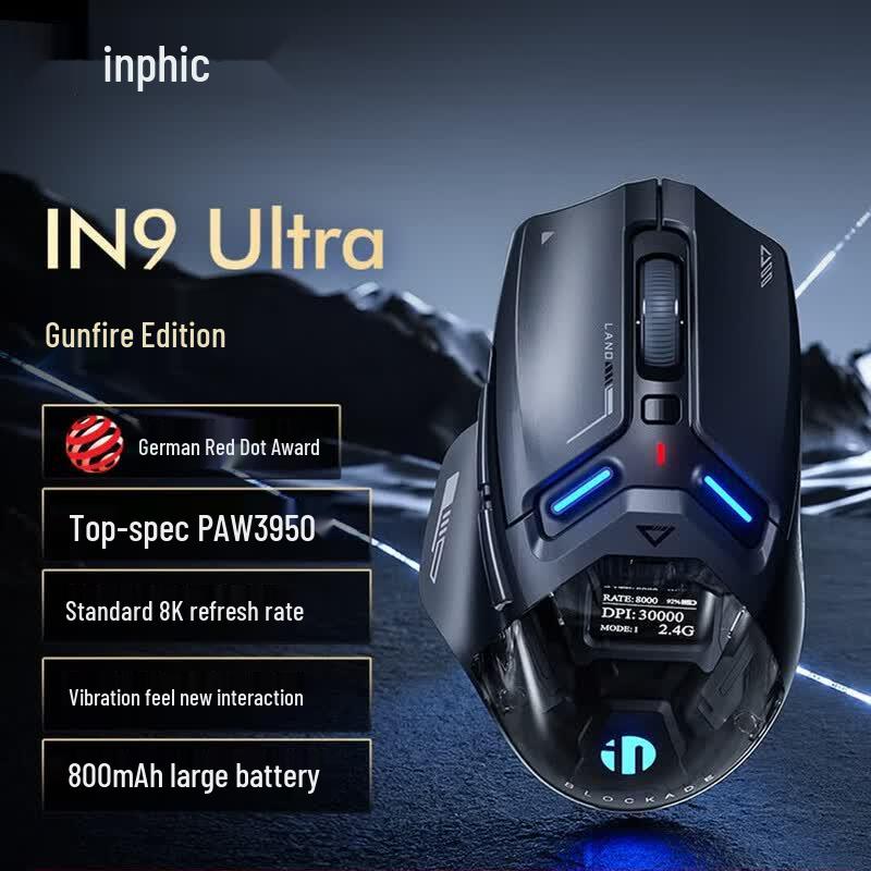 

Inphic IN9 Ultra Tri-Mode Ergonomic Gaming Mouse