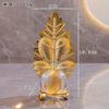 Fine Craftsmanship Crystal Ball Table Decoration Metal Leaf Crystal Ball Collectibles  Home