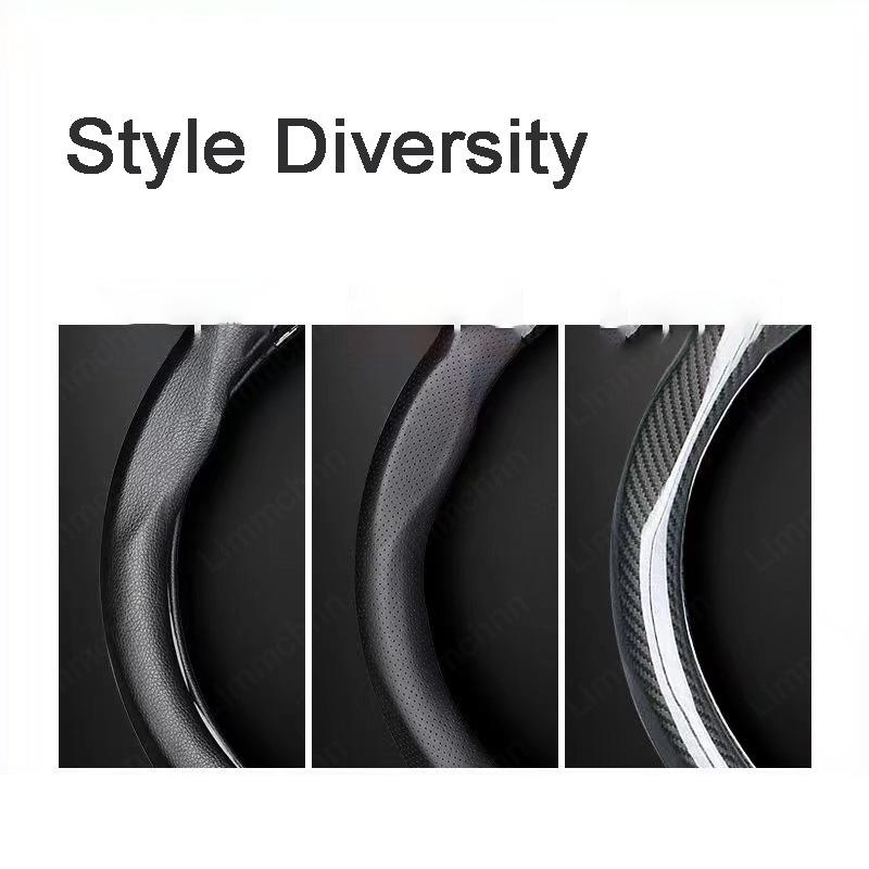 Car Steering Wheel Cover For Mercedes Benz AMG W203 W206 W220 W205 W211 W212 W201 W210 W108 GLA GLK Car Decoration Accessories
