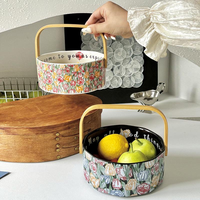 Morris wind fruit plate, fruit basket, living room snacks, dried fruit plate, send customers and employees a small gift fruit basket