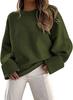 Knitted Autumn and Winter European and American Versatile Street Style Round Neck Pullover Loose Women's European Certification