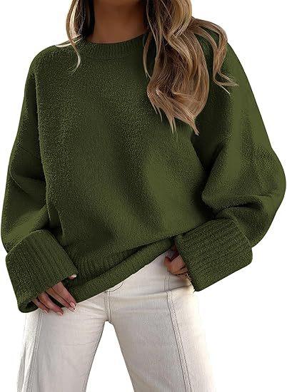 Knitted Autumn and Winter European and American Versatile Street Style Round Neck Pullover Loose Women's European Certification