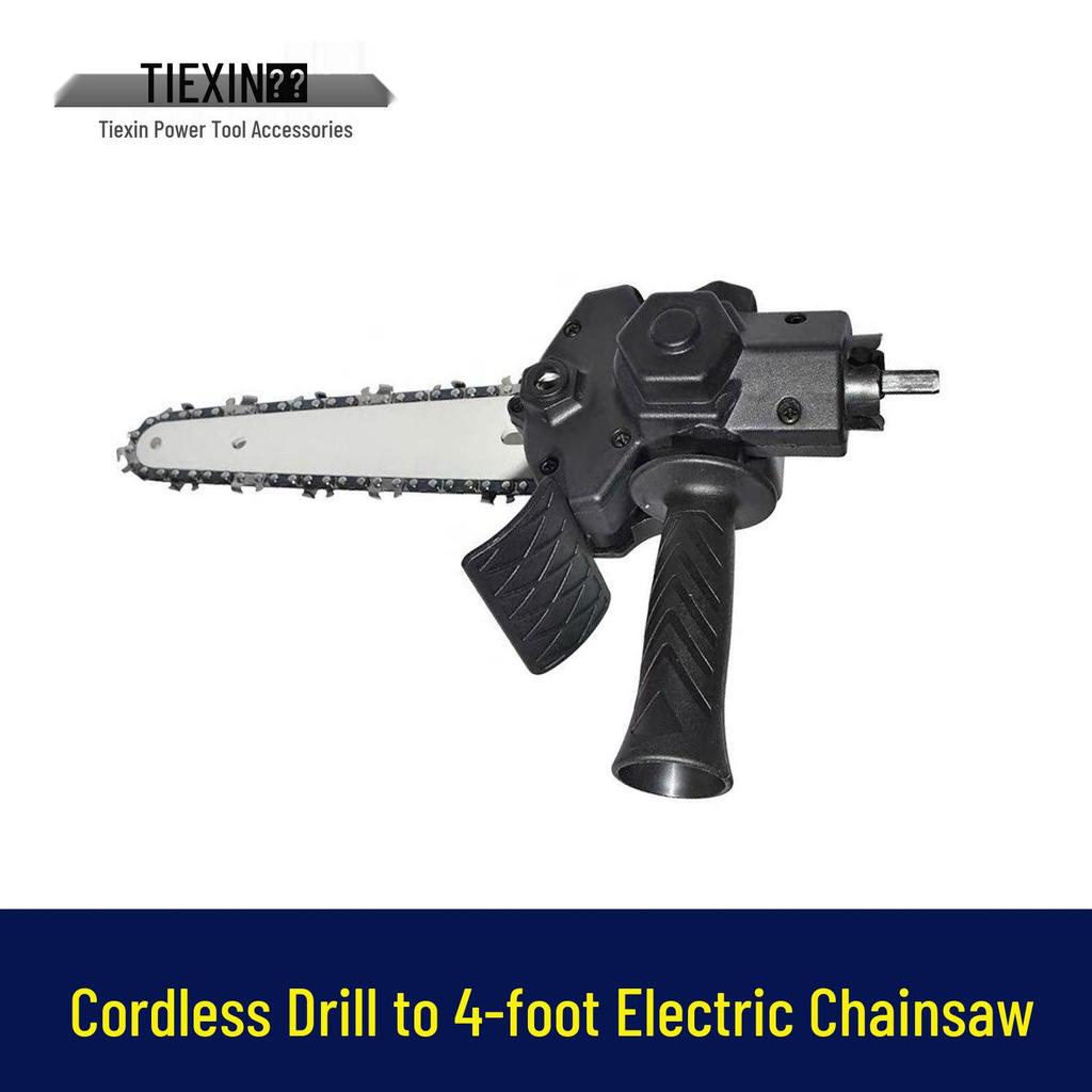 Cordless Drill To Electric Chainsaw Converter: 4-Inch Mini Saw for Household Logging 05518