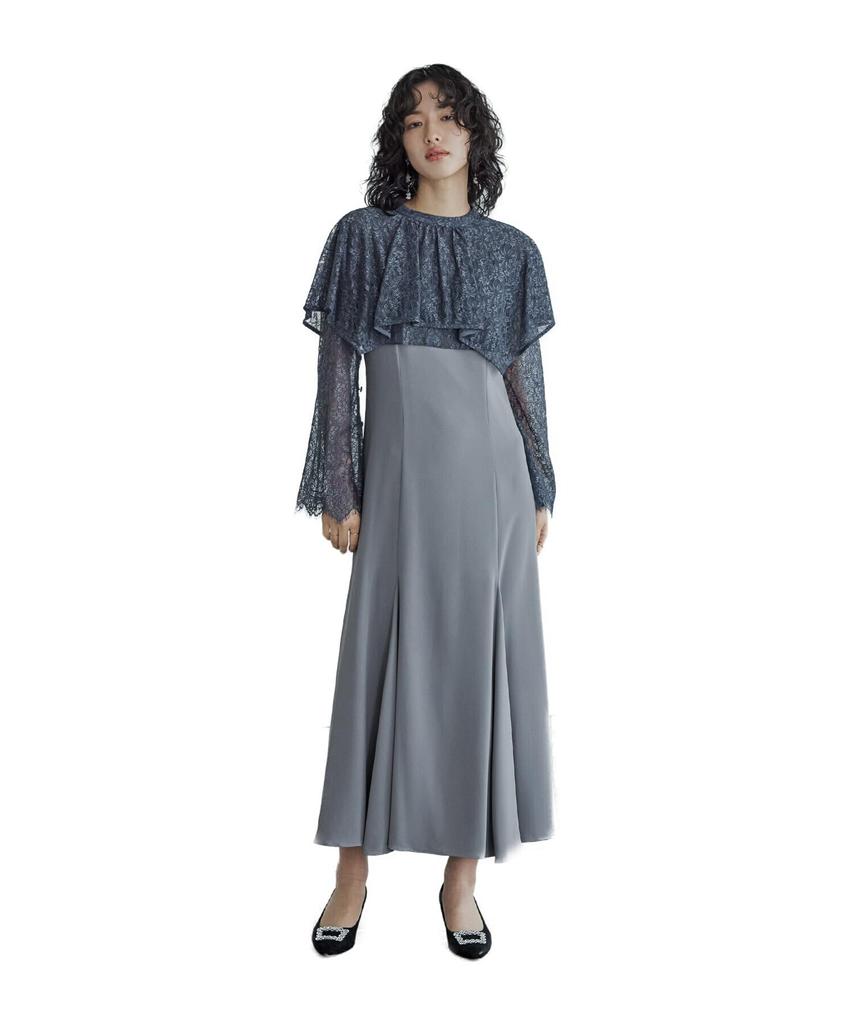 Layered Cape Party Wedding Cape Lace S [niana] Dress, Dress, Dress, Bolero, Gray,