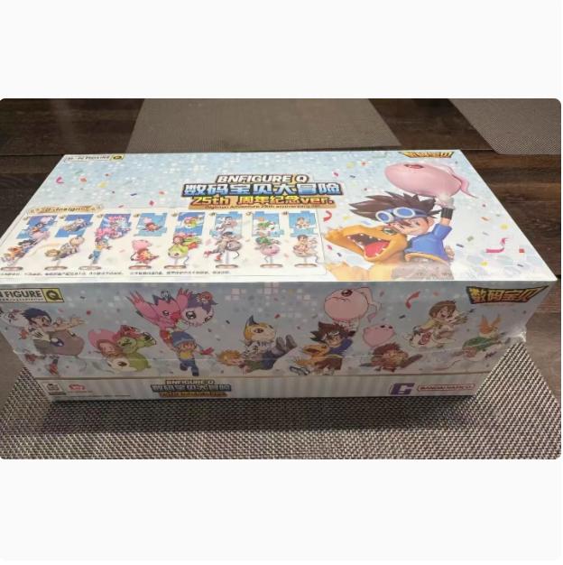 BN Figure Q Digimon Adventure 25th Anniversary Ver Series Blind Box Commemorative Childhood Desktop Decor Toys Mystery Box Gifts