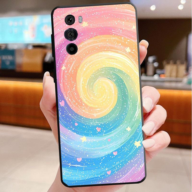 Phone Case For Motorola Edge 50 40 Pro 60 50 40 30 Ultra Neo Fusion Moto G Play G Stylus G Power G Rainbow Clouds