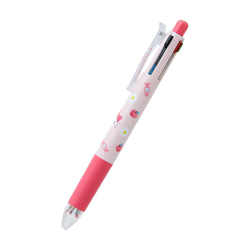 Sanrio Sarasa Multi Ballpoint Pen Mechanical Hello Ink 283193 4-Color & Pencil, Kitty, Colors Black, Blue, Red, Green, 0.5mm,