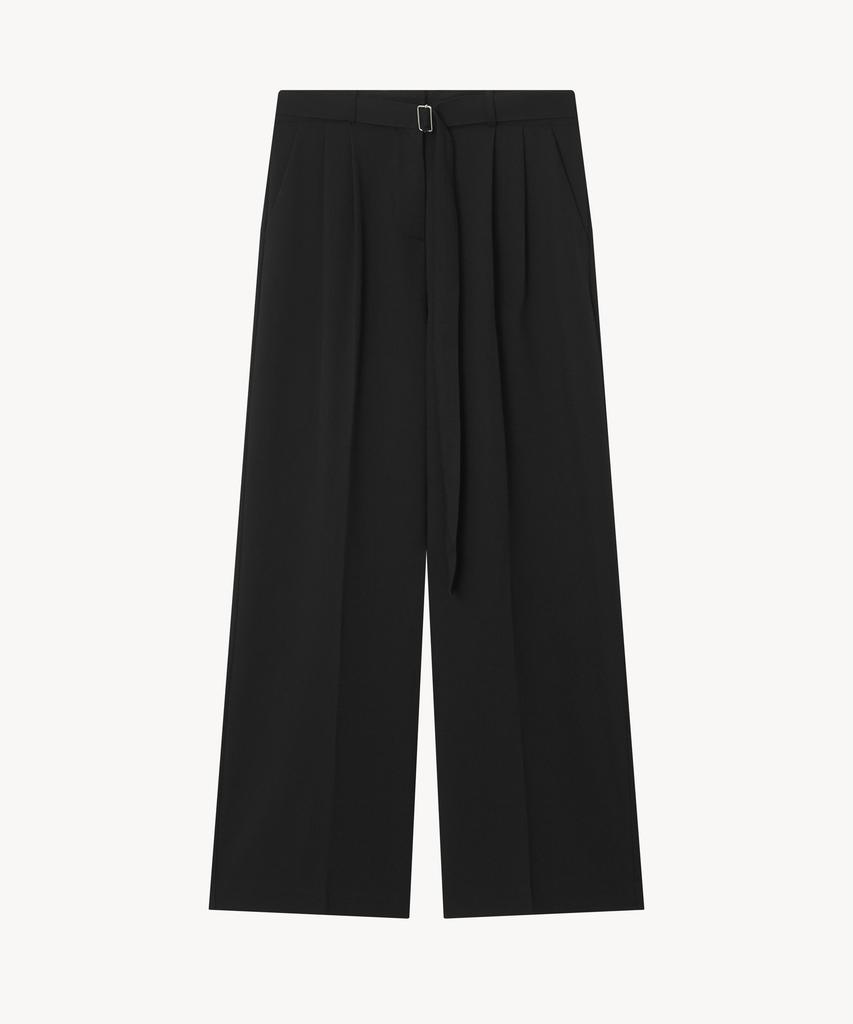 HOURMOND Belted Semi-Wide Slacks_3 Colors