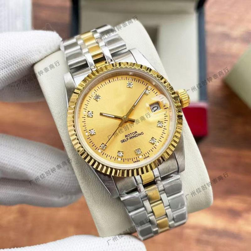 Dijia Tud Klassisch M22010 Business Rautenmuster Automatik Mechanisch Stahlarmband Herrenuhr