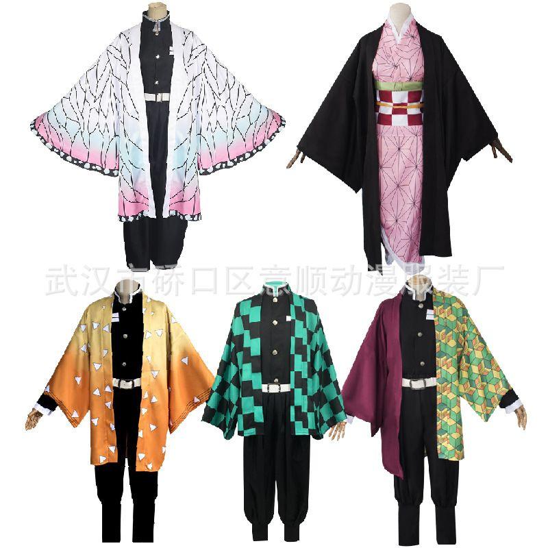 Demon Slayer Cosplay Kamado Tanjirou, Nezuko, Zenitsu, Shinobu Cosplay Costumes