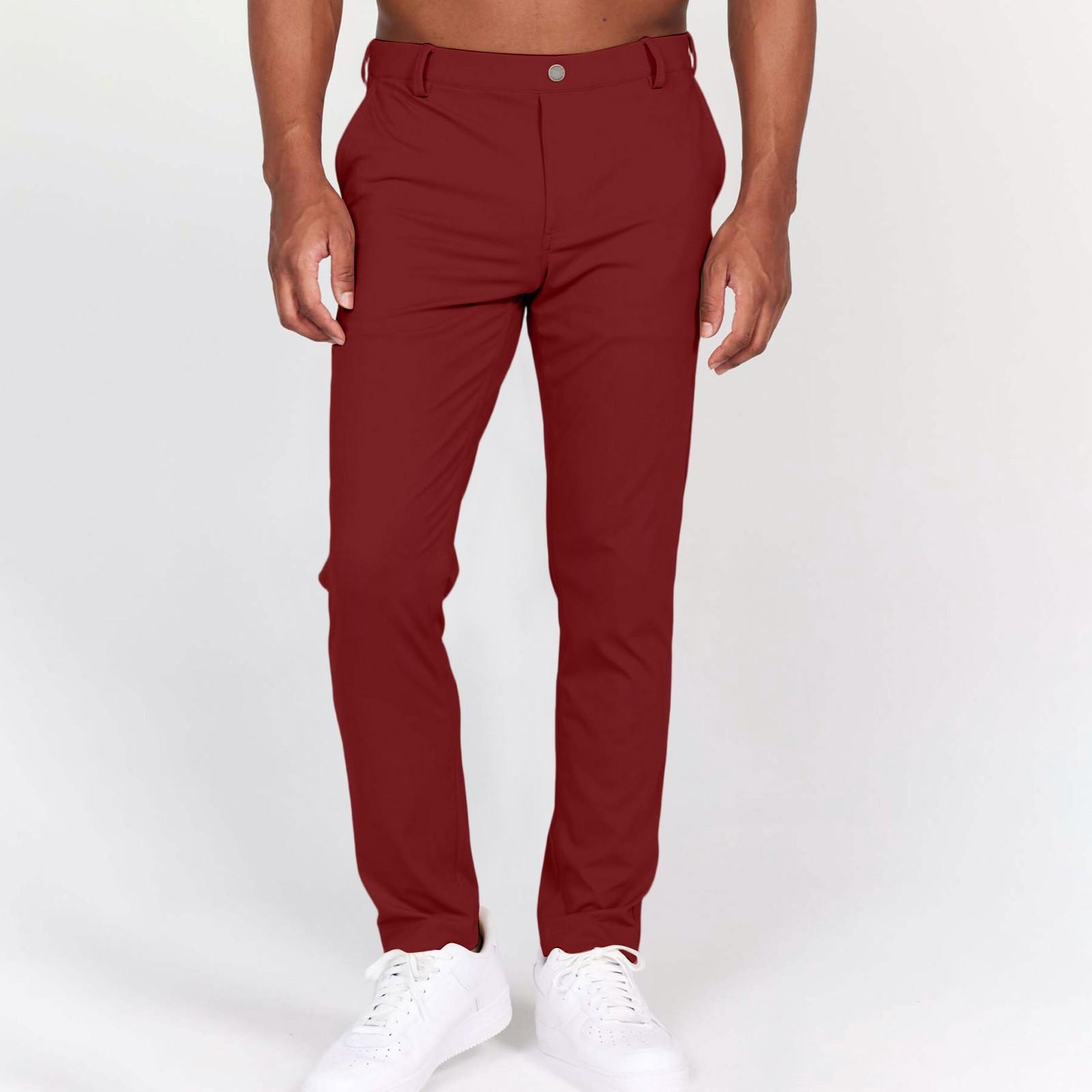 

Летний мужской комбинезон с множеством карманов, свободные прямые брюки XL красный