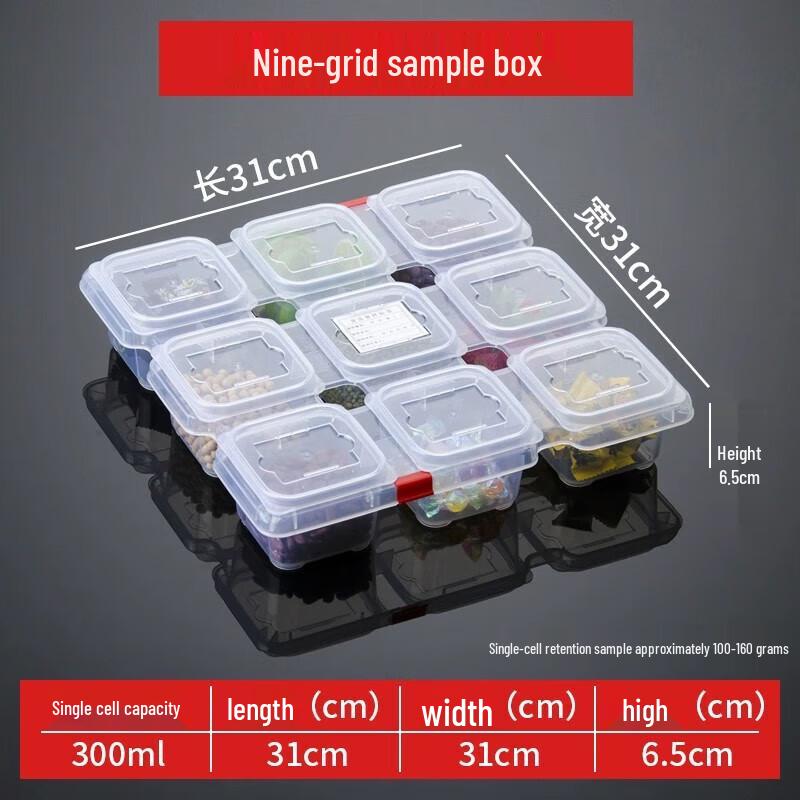 Disposable 9-Compartment Snack & Food Sample Box