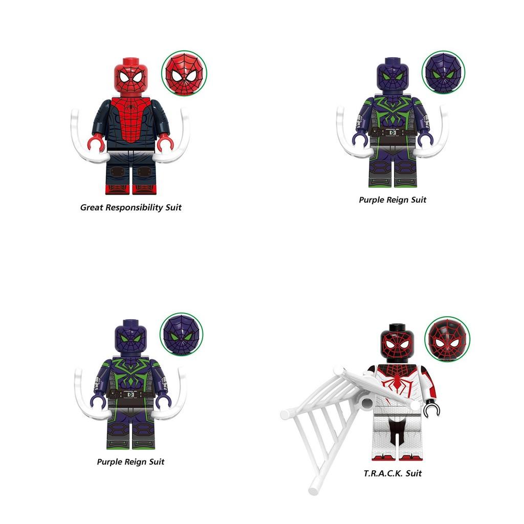 G0120 Blocos de Construção de Super-Heróis Homem-Aranha Traje Grande Responsabilidade em Capa Vermelha
