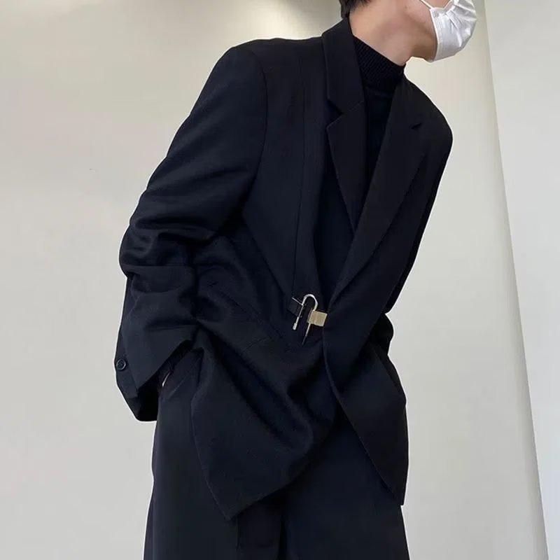 Men's High-End Casual White Suit Jacket - Spring/Autumn