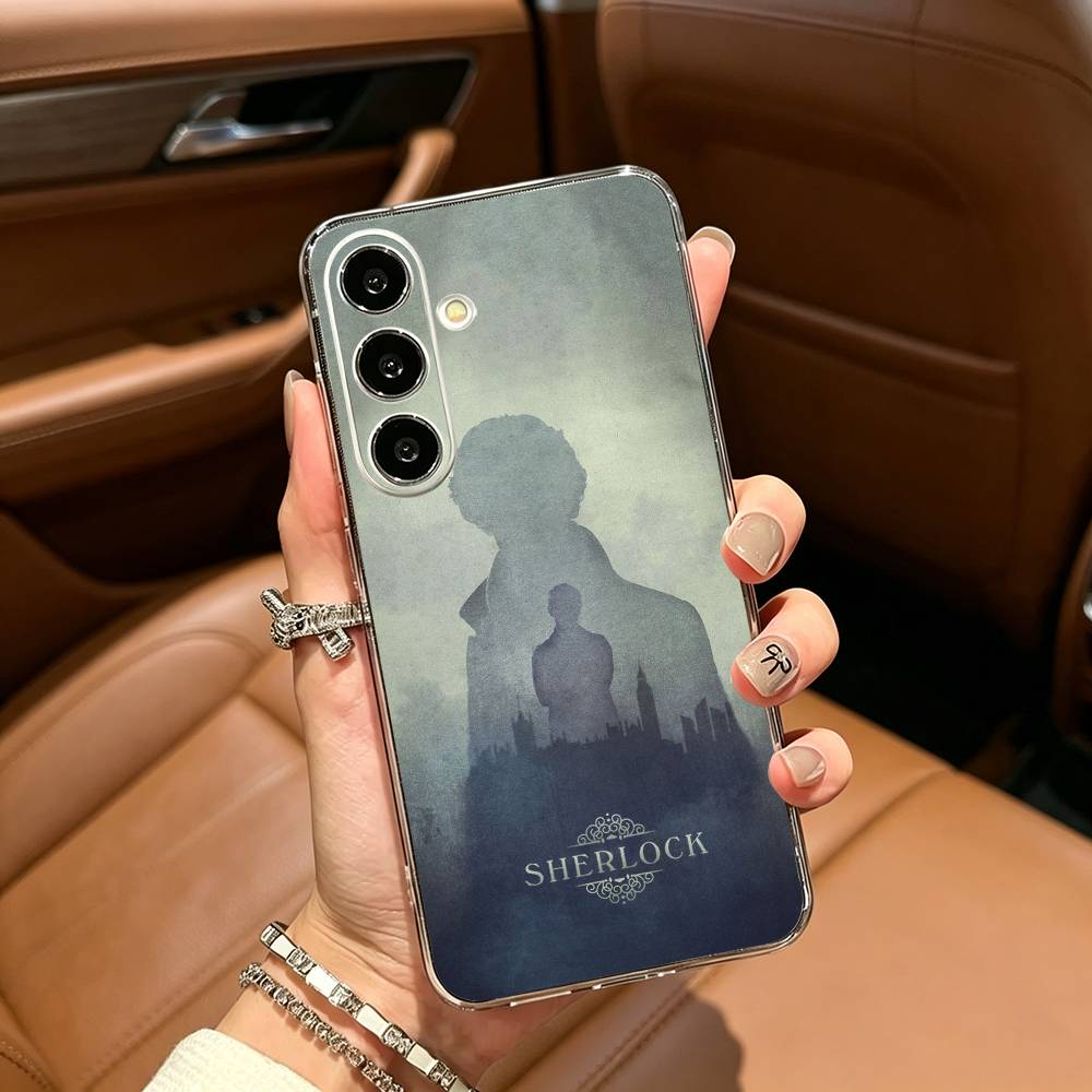 Sherlock Holmes Classic British Clear Phone Case for Samsung Galaxy A71, A70, A52, A51, A40, A30 Samsung a52 a52S