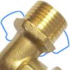Strong  Brass 90° Pipe Elbow 1/2" Adjustable Connection Elbow Fitting Tool for Residential Plumbing & Cooling Systems