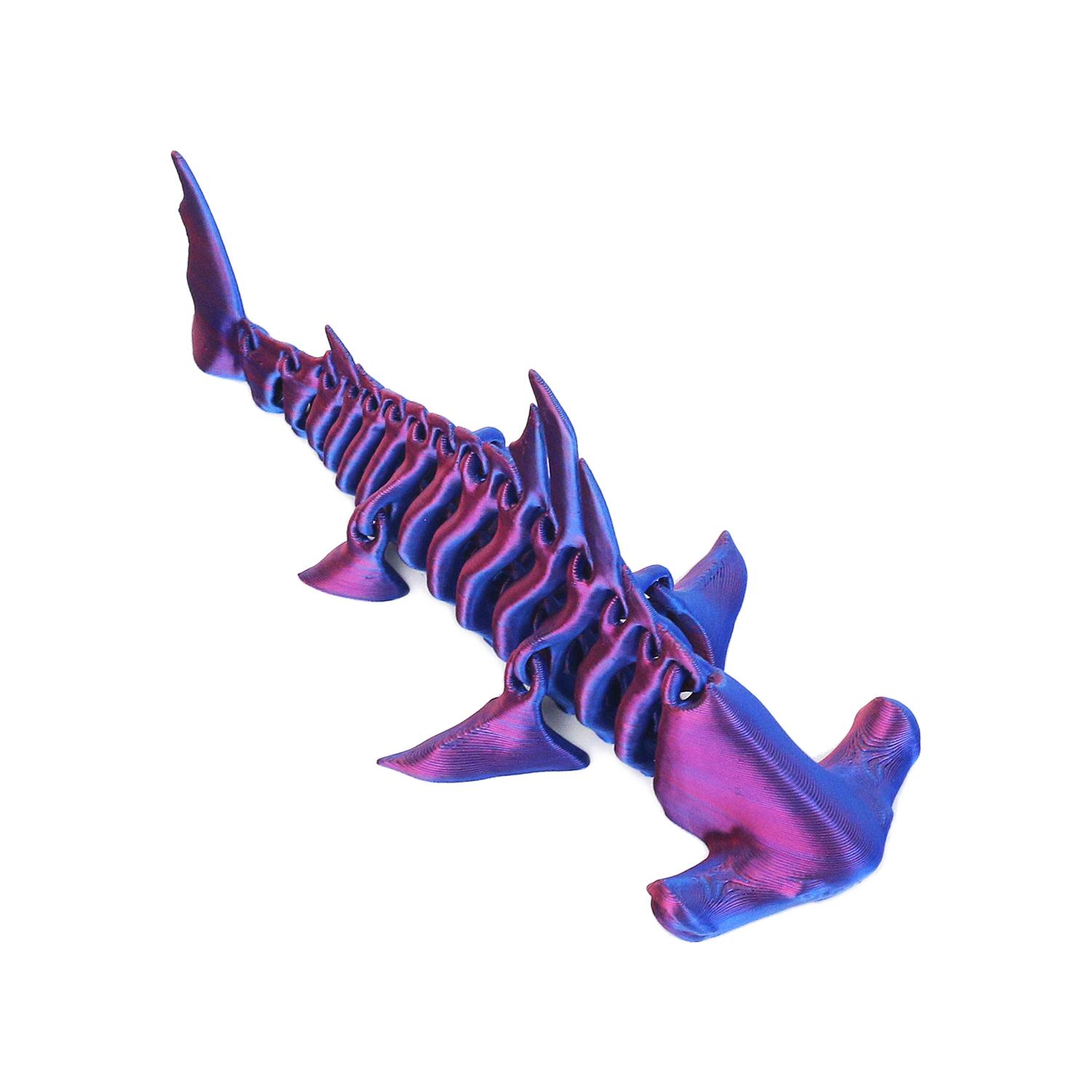

3D printed hammerhead shark toy, can be used as a ornament, with movable joints throughout the body Other