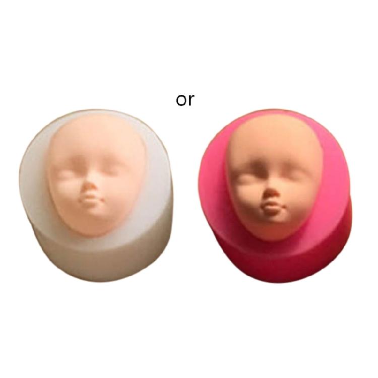 Dolls Head Face Mould, Silicone Baby Head Molds, Baby Shower Fondant Cake Mould